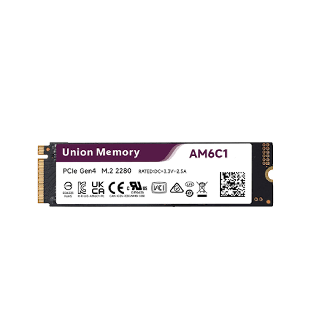 Union Memory AM6C1 512GB M.2 2280 PCIe Gen4x4 NVMe SSD