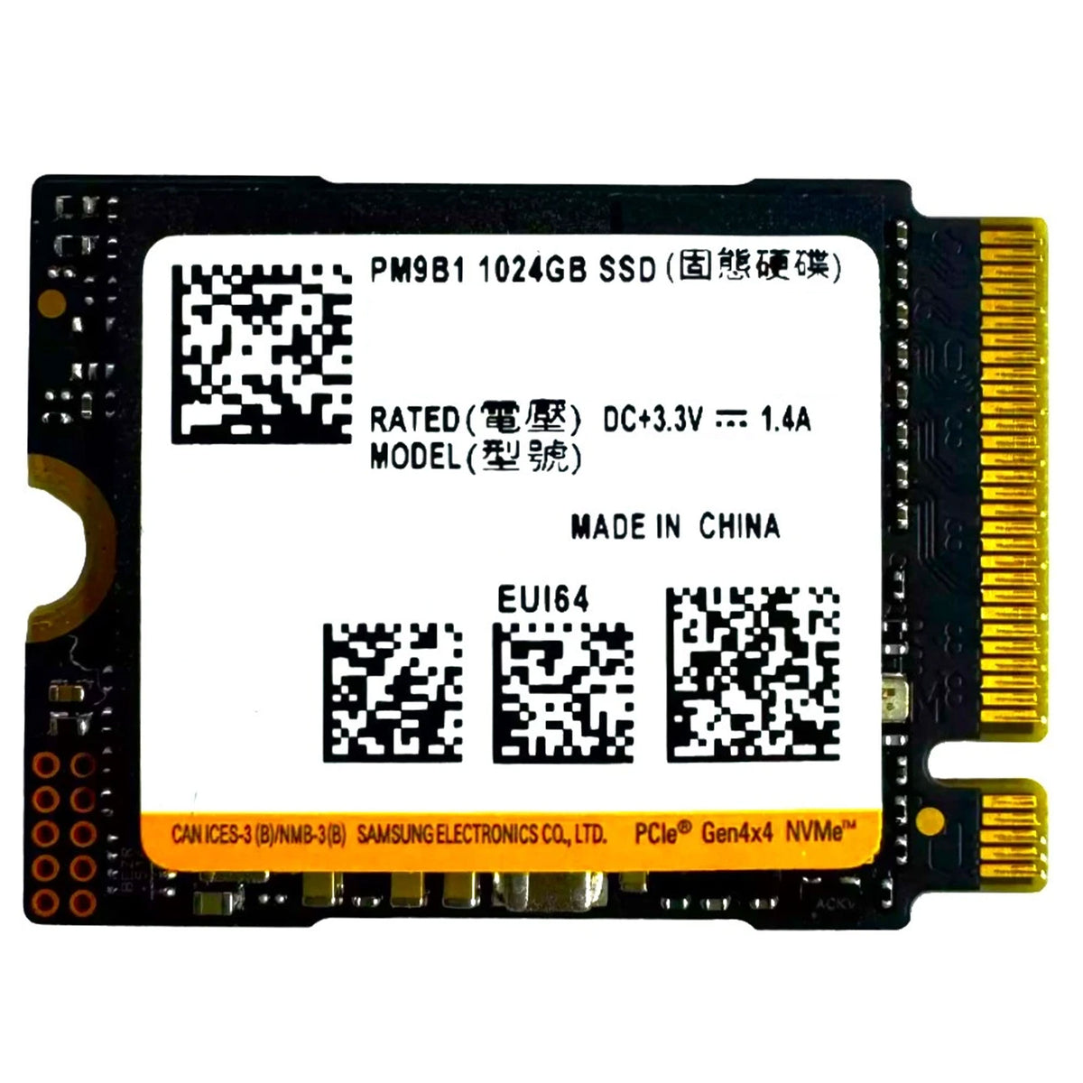 Samsung BM9C1 SMZ9MX1T0HCLD-00BD1 1TB M.2 2230 PCIe Gen4x4 NVMe SSD