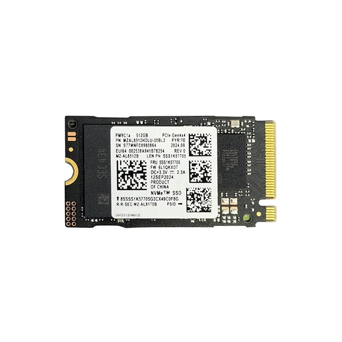 Samsung PM9C1a 512GB M.2 2242 PCIe Gen4x4 NVMe SSD