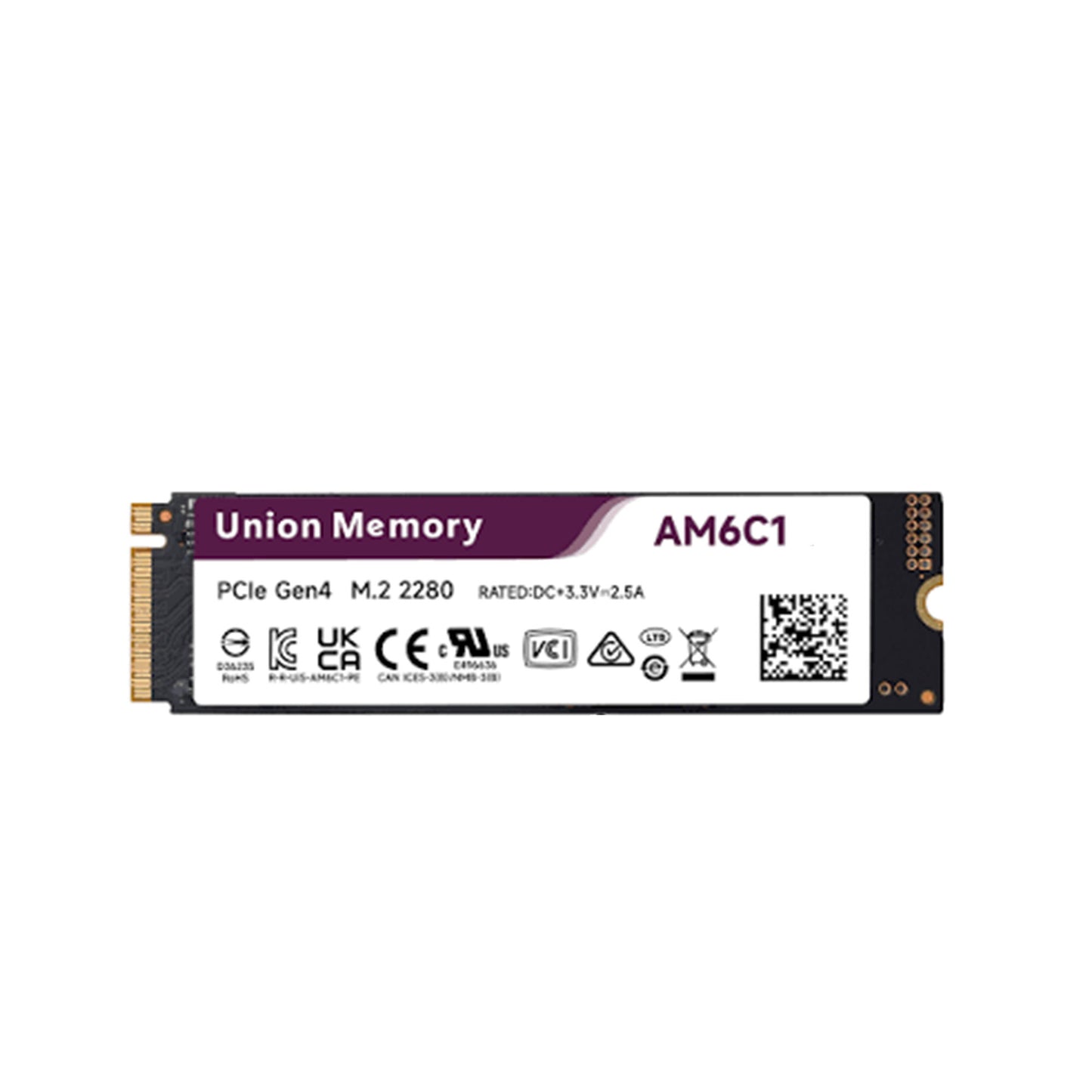 Union Memory AM6C1 512GB M.2 2280 PCIe Gen4x4 NVMe SSD