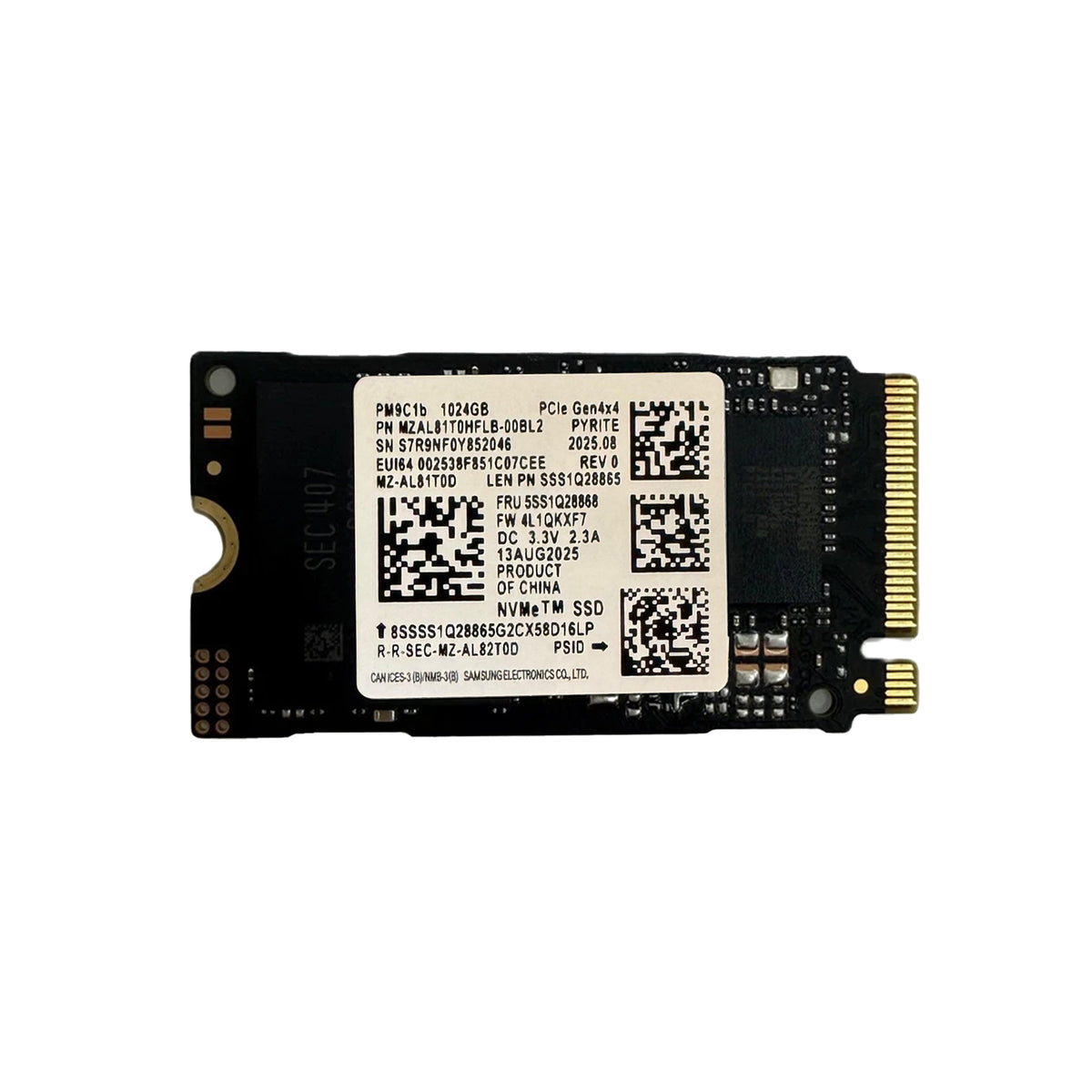 Samsung PM9C1b 1TB M.2 2242 PCIe Gen4x4 NVMe SSD