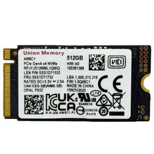 Union Memory AM6C1 512GB M.2 2242 PCIe Gen4x4 NVMe SSD